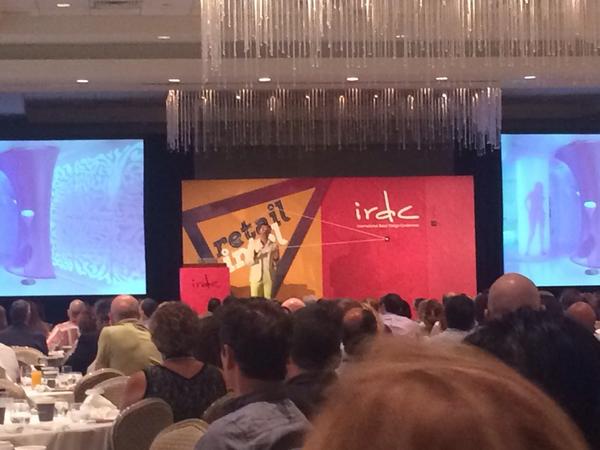 IRDC's tweet photo. "I mostly only wear white and pink. Sometimes lime. I wanted to match the #irdc2014 colors." --Karim Rashid http://t.co/acbdAfBYxd