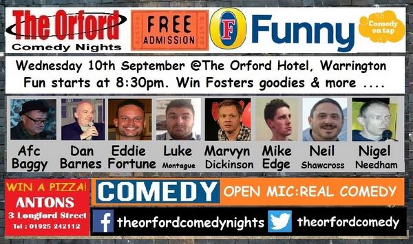 thecomedyapp's tweet photo. @warringtonworld Wed 10th Sep open mic comedy @OrfordHotel free entry. win prizes from @fostersfunny &amp; @Antons_Pizza http://t.co/BGMMDj4gi1