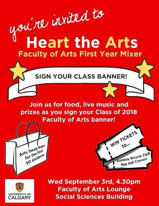 FASA_UCalgary's tweet photo. Ready for another great day #UCalgary? Don't forget to attend #HeartTheArts today at 4:30 #FAOW http://t.co/fpTvv3cPC8