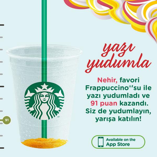 Starbucks Frappuccino® ile Yazı Yudumla, Kazan! #yazıyudumla itunes.apple.com/us/app/starbuc…