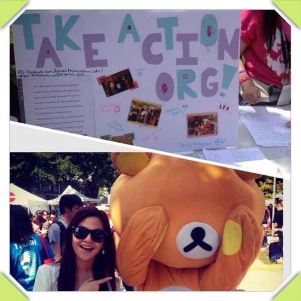 _whitneylau's tweet photo. #UofT #UTSU #ClubsFair #FroshWeek #TakeActionCharity #Rilakkuma #BacktoSchool http://t.co/MyUgVmgZEn
