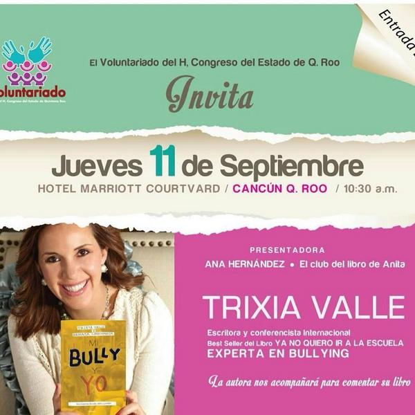 SerPlayaNews's tweet photo. @voluntariadocon te invita 11 de septiembre presentación de "Mi Bully y yo" @Trixia_Valle @Basta_MX @DanielaVara1 http://t.co/6hAeIk6IRB