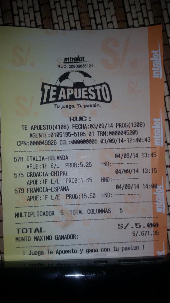 Apuesta 1 #teapuesto <a href="/cevivarm/">Cesar Vivar Miranda</a> la comentamos en #lasobremesa