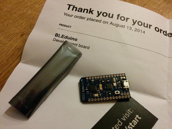 hansamann's tweet photo. This is a big one for me: the #bleduino. Again an #arduino compatible controller with #ble on board http://t.co/4R0cgojfNH
