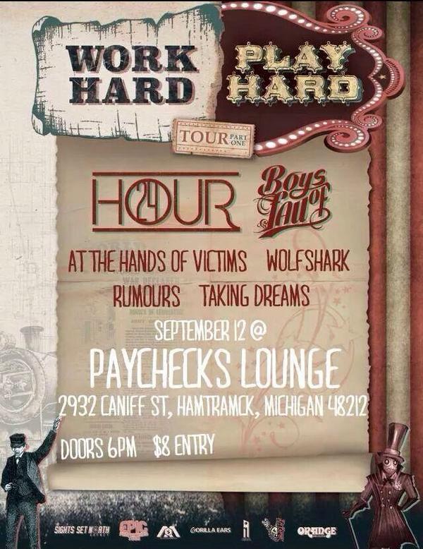 boysoffallband's tweet photo. Let's make this huge! Tour kick off with @Hour24band with our dudes in @ATHOV_MI, @RumoursMI and @TakingDreamsMI!!! http://t.co/N5wx3wrwK2