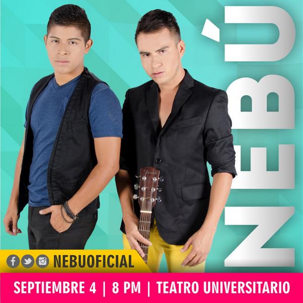 Nebuoficial's tweet image. ¡CAMPECHE! Mañana les cantamos bien bonito por primera vez en el Teatro Universitario ¡AHÍ LOS VEMOS!