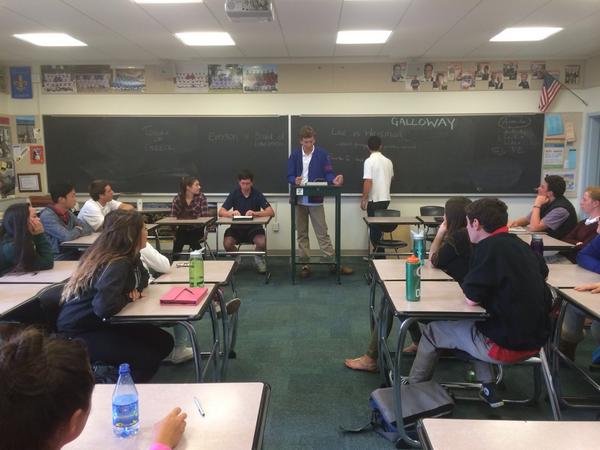 JustinChristen's tweet photo. 1st &amp; 3rd period during oral arguments for Town of Greece v. Galloway. Great work! Posted w/ their permission. #GovSI http://t.co/TN0DczkPOF