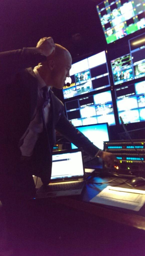 ACCGridironLive's tweet photo. Don't be alarmed @jb8sy, that voice in your ear during that last segment was just @CoyWire #ControlRoomTakeover http://t.co/FKMjHVfktC