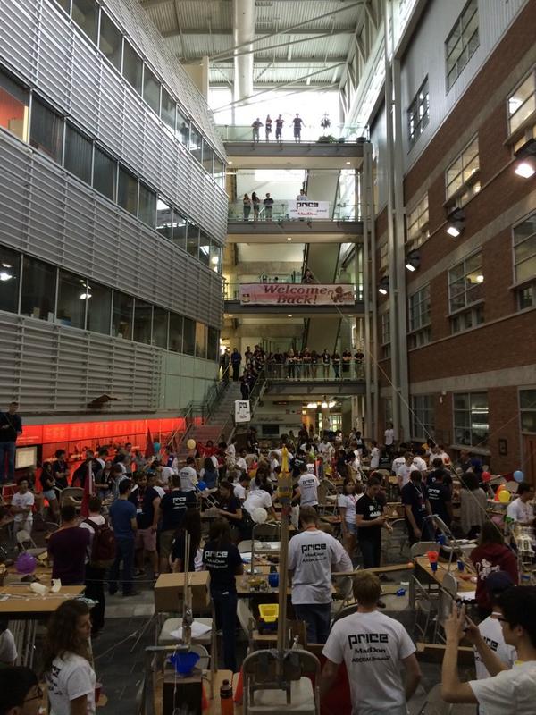 UMES_ENG's tweet photo. Almost time for the giant Rube Goldberg machine to run at #engo2014 !! http://t.co/HJDMZo10LI