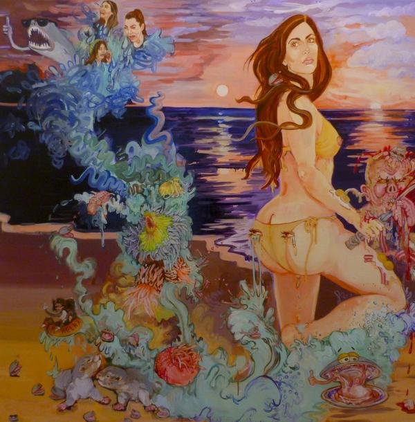 dawnfrasch's tweet photo. My #KimKardashian painting is in a show that opens Sept4 at Gitana Rosa Gallery Chelsea 530 w25th NYC #KanyeWest 💕💗 http://t.co/eAvHxUNLIy