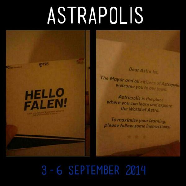 wandersmurf's tweet photo. @Astra_Career Greetings from the Mayor of Astrapolis. #AWP2014 day two has just begun ! http://t.co/2BV6UY2vxW