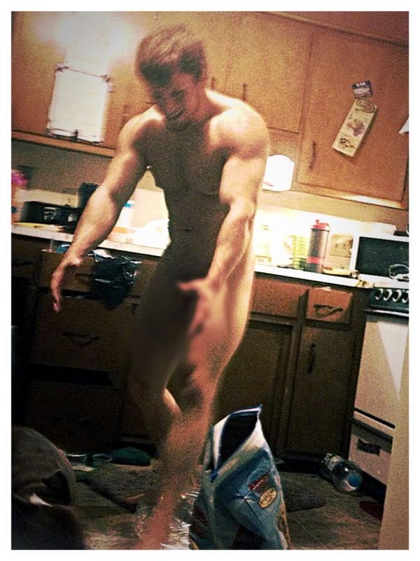 My wifey always catches me at my worst moments! Playing wit the doggy nakey!