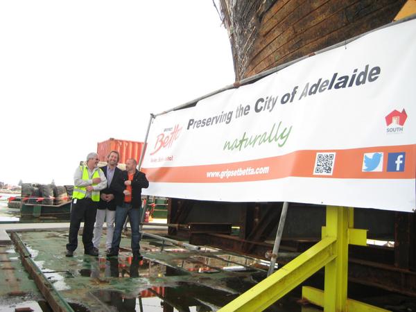 gripsetbetta's tweet photo. Starting restorations on @ClipperShipCoA, using Wood Cure. #ecofriendly #Adelaide #7News http://t.co/IJmLzjBQJL http://t.co/ULqzm1Df2B