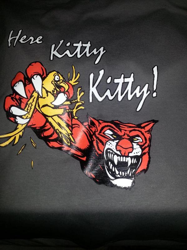 coachbakergreco's tweet photo. Tshirts for this weekend's BHS Hall of Fame induction. #teamwithfightandgrit #herekittykitty #handclapper http://t.co/tlAWnbf228