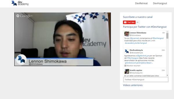 josesaenzromero's tweet image. Empezó el #DevHangout con @jovenred