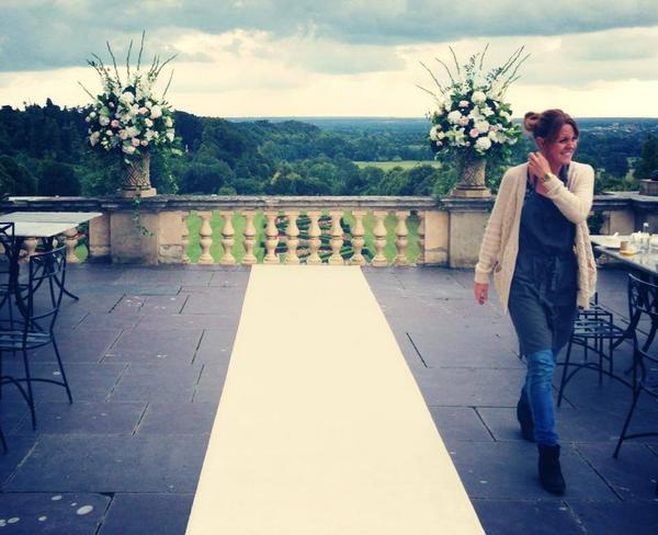What a view!  This beautiful setting is <a href="/Cliveden_House/">Noah Shelton</a> on the terrace. A fabulous location for your outside wedding.