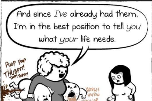 NoKiddingBook's tweet photo. Why haven't you had kids yet? @Oatmeal asks. http://t.co/OMApoxpcTK #childfree http://t.co/Wl5u6YGZDD