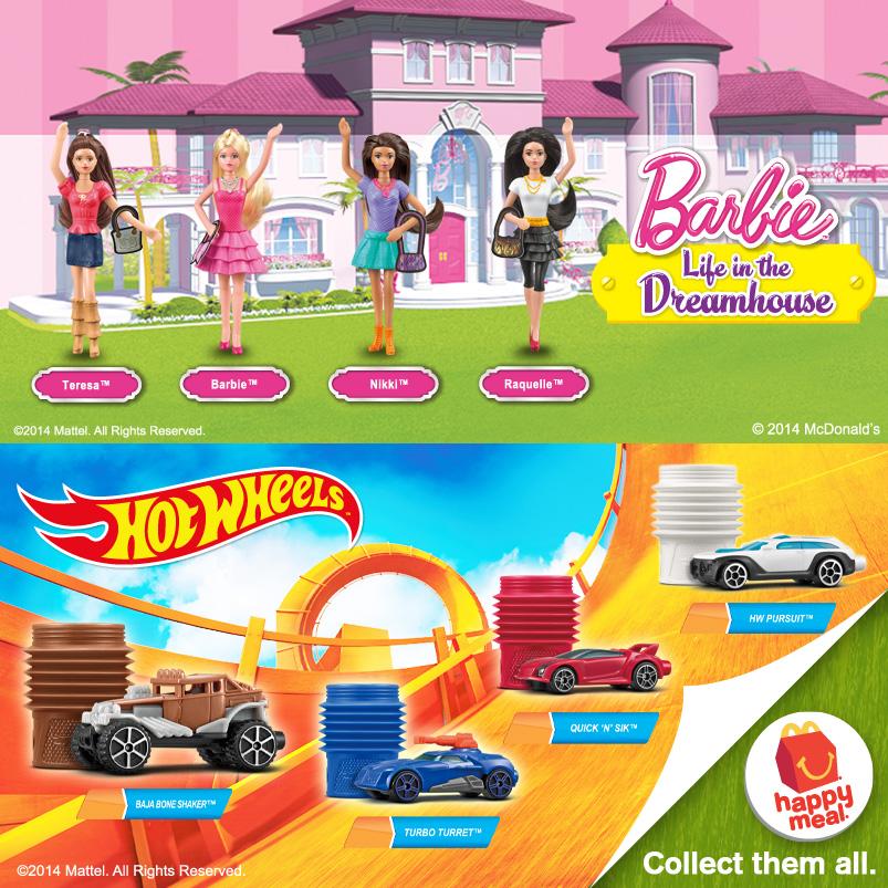 Happy meal barbie hot wheels sale