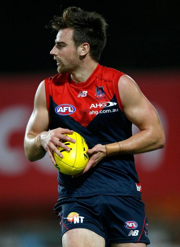 melbournefc's tweet photo. The Harold Ball Memorial Trophy for Best Young Player is awarded to @DomTyson29 ! #Bluey2014 #myheartbeatstrue http://t.co/lmkF6yW08r