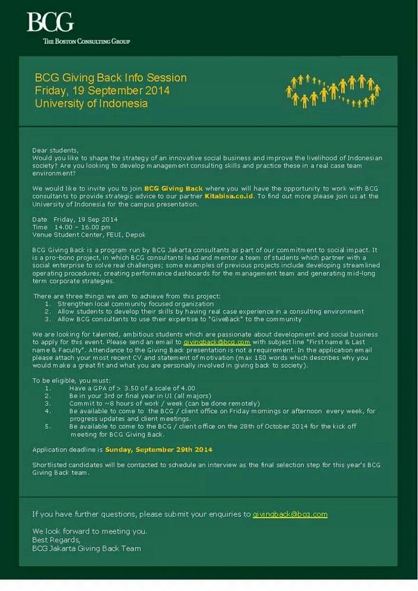 bebendot's tweet photo. @thikaka nih drpd ngomel2“@CareerFEUI #Vacancy The Boston Consulting Group invite you to join BCG Giving Back togive http://t.co/k3Czxu9ooS”