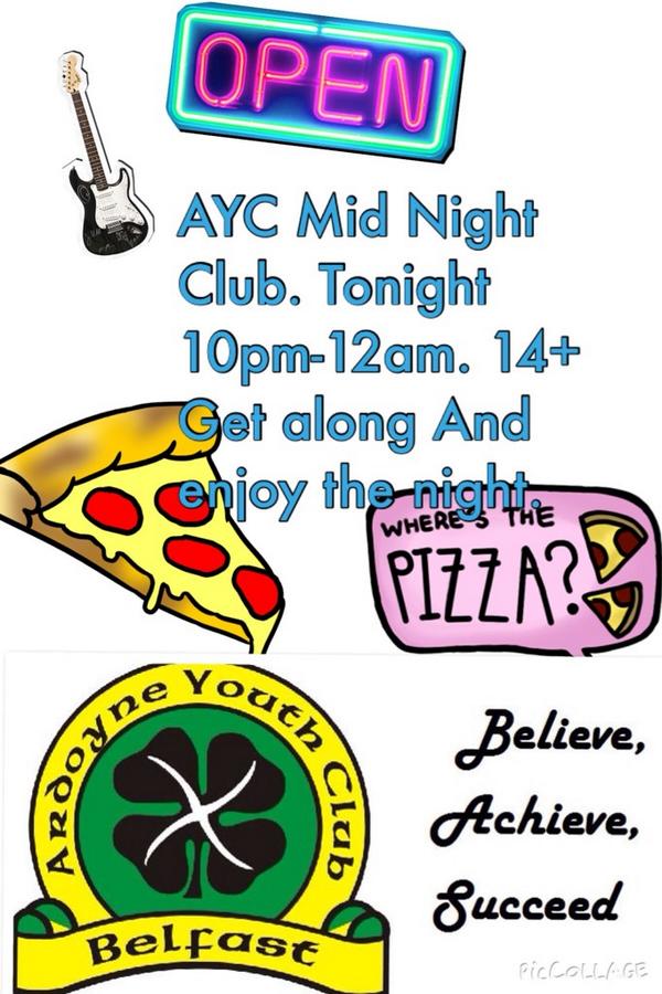 ArdoyneYC's tweet photo. Mid Night Club returns to Normal, providing Activities for 14+yrs 10pm-12am  #SupportingYP @S3SNI @turlsafc @Waitso http://t.co/VGk9PliOCR