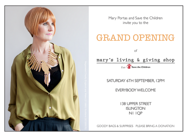 maryportas's tweet photo. This Saturday at 12pm I am opening my 15th #Mary'sLiving&amp;Giving shop in Islington @MarysLGShop_N1. Come along xm http://t.co/5VKImIt2pV