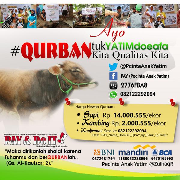 Siapa taat pd Allah &amp; Rasul-Nya, niscaya Allah masukkanny kedlm surga (QS. An-Nisa: 13) | Yuk ber <a href="/QURBANtukYATIM/">QURBANkuQUALITASku</a>
