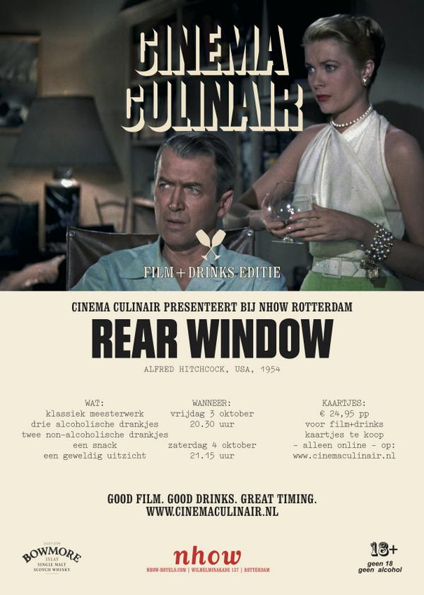 Proosten met Grace Kelly? Op 3+4 oktober bij film+drinks van #CinemaCulinair <a href="/nhowrotterdam/">nhow rotterdam</a> cinemaculinair.nl