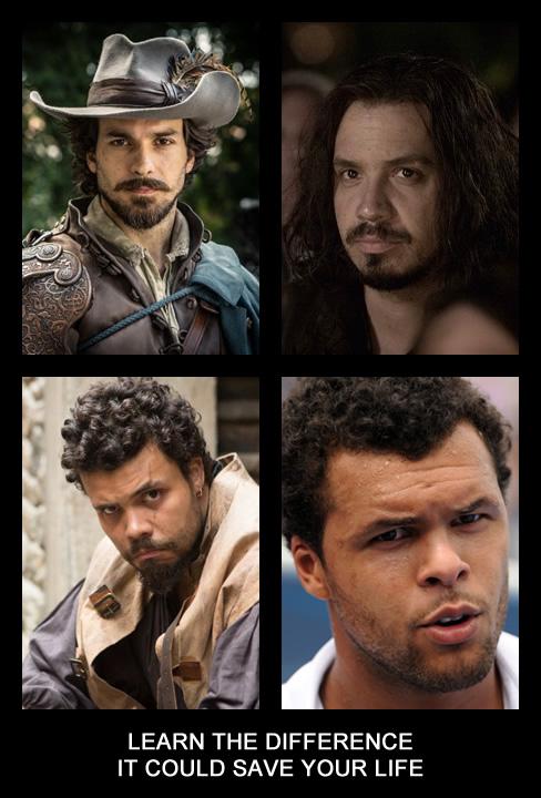 Impossible de regarder #TheMusketeers sans voir <a href="/sgtpembry/">*</a> en Aramis et <a href="/tsonga7/">Jo-Wilfried Tsonga</a> en Porthos. #çadoitêtremesyeux