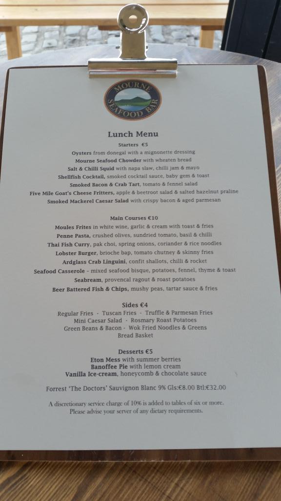 DublinMSB's tweet photo. A few little changes to our €10 quick Lunch menu. Enjoy 🍴🍴 http://t.co/WuNgoMo5oJ