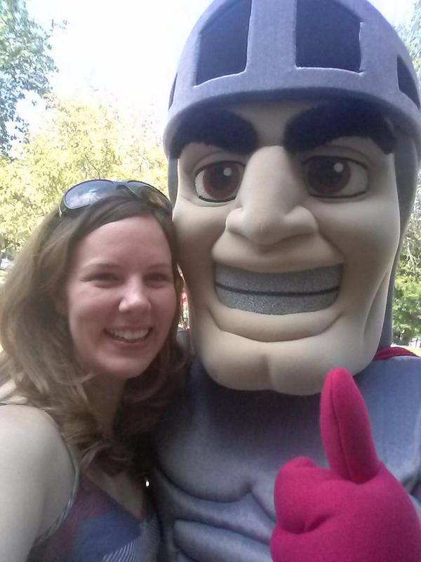DrawnForth's tweet photo. It's #LannytheLancer at #LoyalistCollege!! http://t.co/6UX4YrvLK2