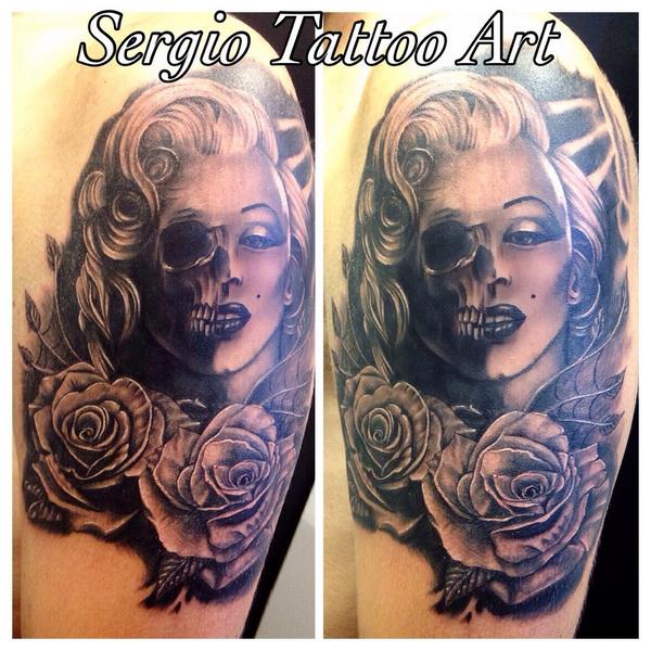 HellvilletZ's tweet photo. #tattoo #MarilynMonroe #hellvilletattoo http://t.co/7LBg3Y8vGy