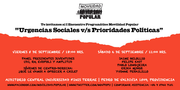 MovPopu's tweet photo. Mañana en el Encuentro MP: 5pm @connie_araoz @felipe_elguetal @PelayoVergara @cretton15 @CatalinaChait @PauloAdrian http://t.co/rABEmUdZMP