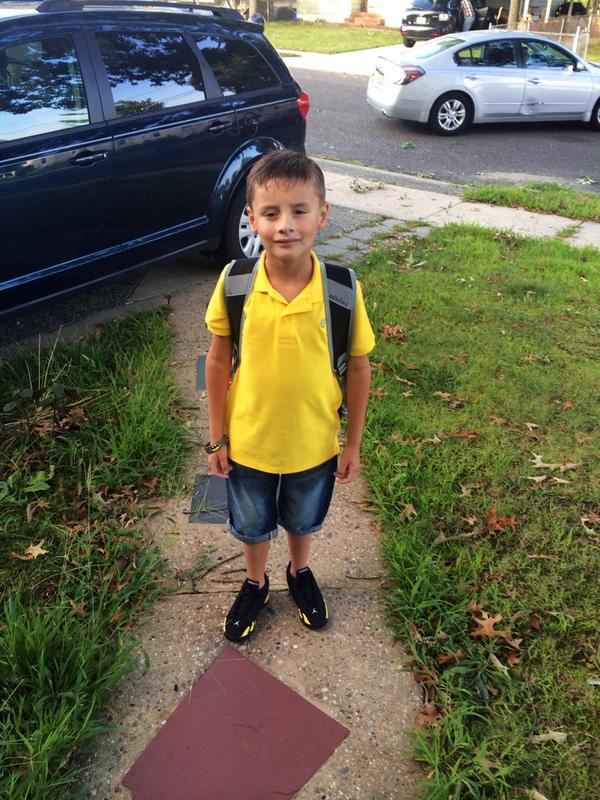 FOX29philly's tweet photo. RT @nicolepezec @FOX29philly my brothers first day of first grade! #fox29backtoschool http://t.co/PHfXDALFDA