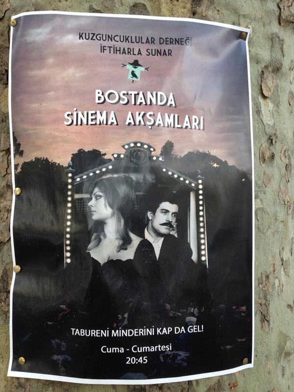 Bostanda sinema keyfi