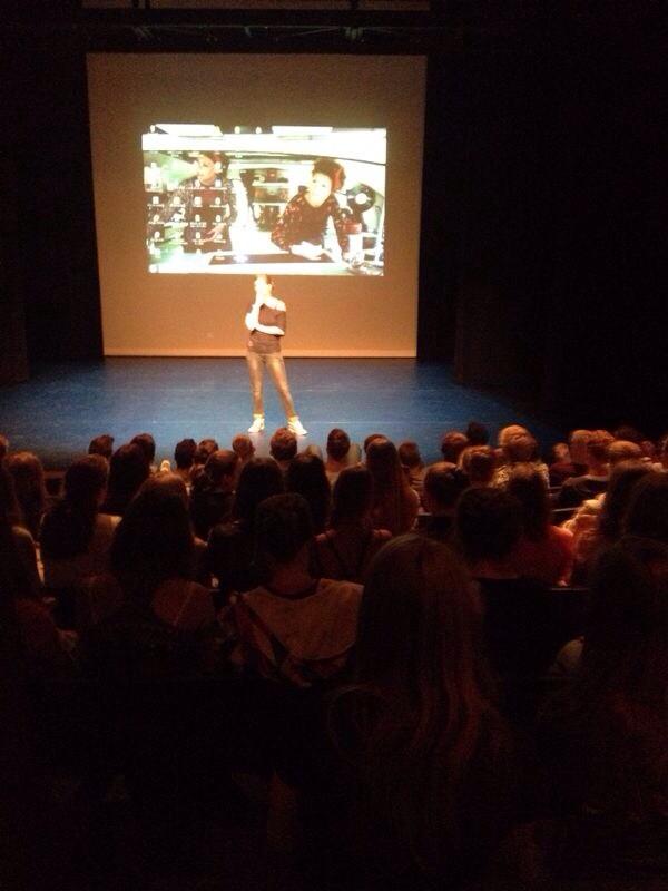 Presentaties #DRU van theaterproject 'Het podium op' dat we gisteren verzorgden voor Ludgercollege. Leerzaam en leuk!