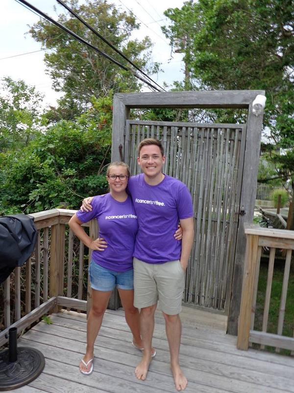 EMF_Samfund's tweet photo. Our own Preston &amp; @steveisom wore #cancerisntfree shirts on #fireisland. #whereintheworld is your @TheSAMFund gear? http://t.co/TZXIp16z3F