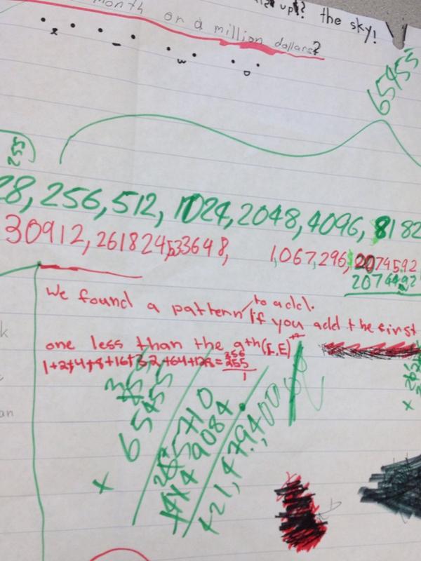 When your solution is a beautiful mess of words and numbers and thoughts- you're doing it right! #Peelmathchat