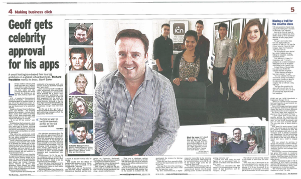 geoffbakericn's tweet photo. Thanks to @BakeronBusiness &amp; @Nottingham_Post for the piece in their excellent business supplement last week! http://t.co/MRa0WvpKlU