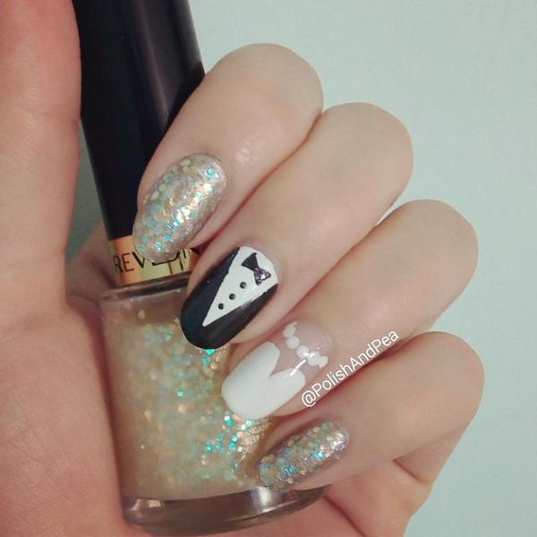 Went to a wedding a while back and this is what I wore on my nails #notd #weddingnails instagram.com/p/q1vOnAFF32/