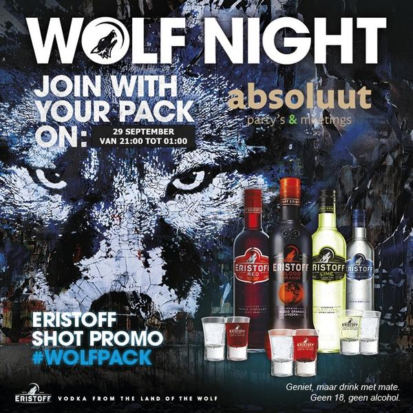 BijAbsoluut's tweet photo. Maandagavond met de kermis HORECA AVOND met HENK DISSEL  Leuke Eristoff Wolf Night acties &amp; giveaway http://t.co/sWpHfXVwPz