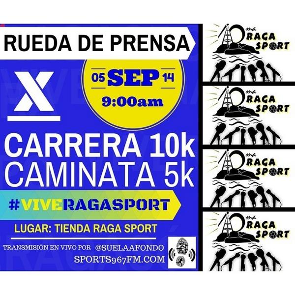 SuelaFondo's tweet photo. Mañana estaremos transmitiendo totalmente EN VIVO programa especial y rueda de prensa 10ma @Raga_Sport http://t.co/vcmqjUEvYO