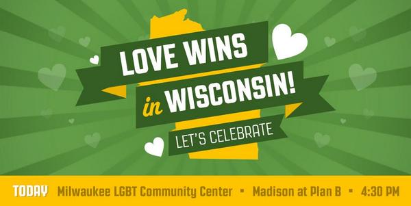 WI4Marriage's tweet photo. #Milwaukee: Join us right now for an impromptu celebration at 1110 N Market St, Milwaukee, WI 53202 #WI4M #7thCircuit http://t.co/ypWyff6B9t