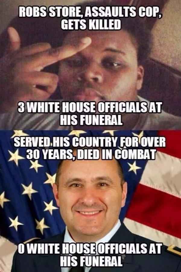MissLibertyLady's tweet photo. This is how you know we are failing as a nation.We need to get our priorities straight. #RespectOurMilitary #Ferguson http://t.co/37shyKKfLM