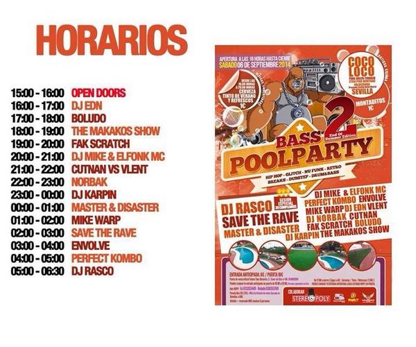 DJNORBAK's tweet photo. Familia! Ya están disponibles los horarios de este Sábado en #BASSPOOLPARTY 2 !! Nos vemos de 22 a 23, no me faltéis! http://t.co/bq3GznumHq