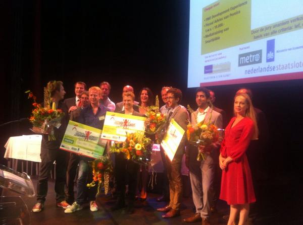 StuOp2014's tweet photo. Student Ondernemer 2014 is Fabian Dudek van @nestpick gefeliciteerd!! http://t.co/0mejGYLFnS