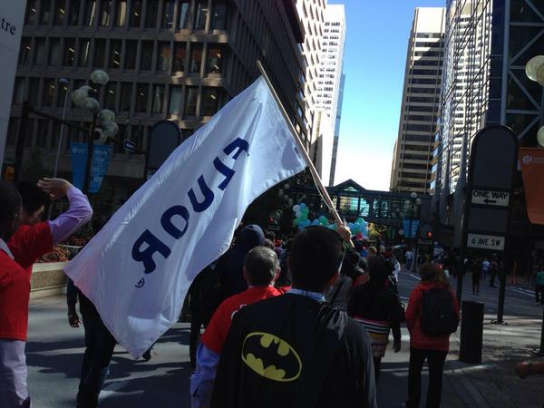 fluorcanada's tweet photo. Proud to parade through downtown #yyc in support of @UnitedWayCgy Campaign Kick Off! #United4YYC #engchallenge http://t.co/zgNbgCtjaP