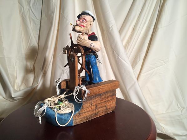 zeitgaiss's tweet photo. #Popeye the sailor for @herocomplexgallery #strongtothefinich #popeyethesailorman #mwgaiss #zeitgaiss #oliveoyl http://t.co/xBYkENdC6M