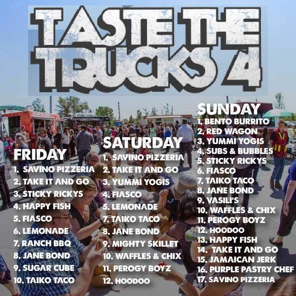 The wait is over! Here is our finalized list for #TasteTheTrucks4!!!