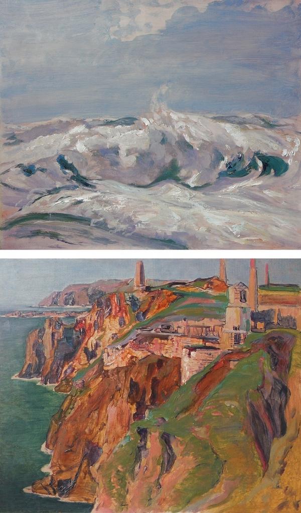 BorlaseSmart's tweet photo. One of the double-sided works - but which side to display? #cornwall #cornish #stives @StIvesSociety @stivesfestival http://t.co/VskKbxK61G